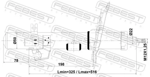 FEBEST Shock Absorber (02110-004FR)
