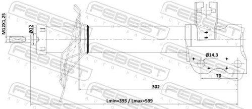 FEBEST Shock Absorber (02110-005RR)