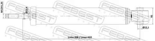 FEBEST Shock Absorber (02110-009R)