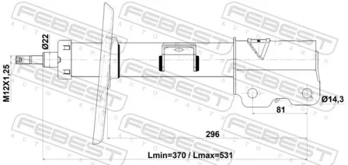 FEBEST Shock Absorber (02110-015FL)