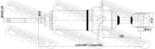 FEBEST Shock Absorber (02110-017F)