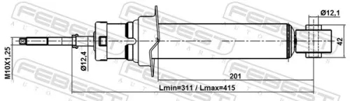 FEBEST Shock Absorber (02110-018R)