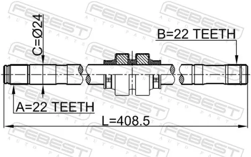 FEBEST Drive Shaft (0212-B10ATLH)