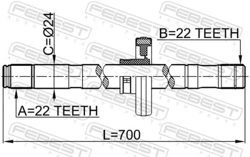 FEBEST Drive Shaft (0212-B10ATRH)