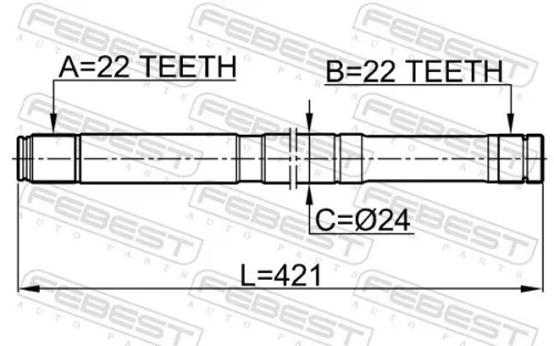 FEBEST Drive Shaft (0212-B10MTLH)