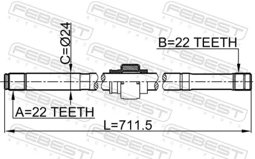FEBEST Drive Shaft (0212-B10MTRH)