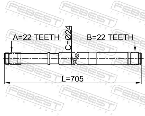 FEBEST Drive Shaft (0212-N16RH)