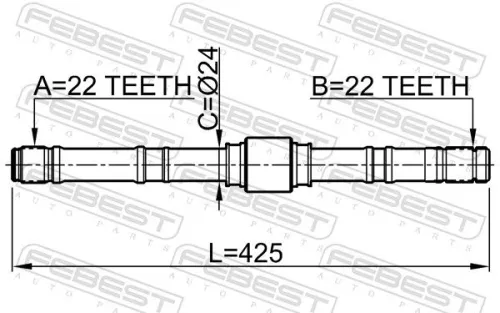 FEBEST Drive Shaft (0212-P10LH)