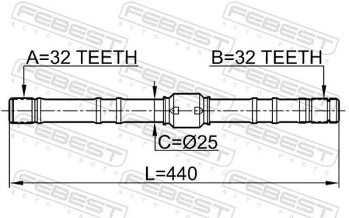 FEBEST Drive Shaft (0212-SR20RH)