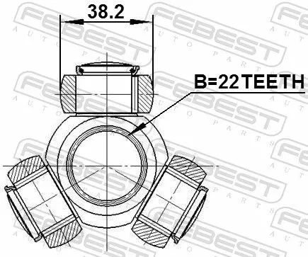 FEBEST Spider Assembly, drive shaft (0216-F15)