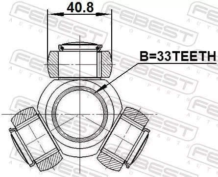 FEBEST Spider Assembly, drive shaft (0216-J11)