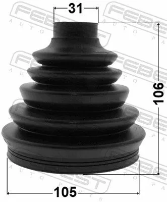 FEBEST Bellow, drive shaft (0217P-R51R)