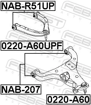 FEBEST Ball Joint (0220-A60UPF)