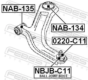 FEBEST Ball Joint (0220-C11)