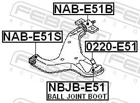FEBEST Ball Joint (0220-E51)