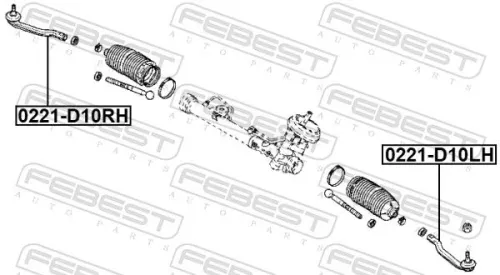 FEBEST Tie Rod End (0221-D10RH)