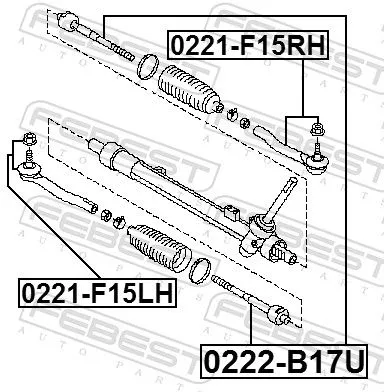 FEBEST Tie Rod End (0221-F15LH)