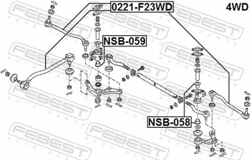 FEBEST Tie Rod End (0221-F23WD)
