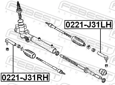 FEBEST Tie Rod End (0221-J31RH)