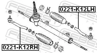 FEBEST Tie Rod End (0221-K12LH)