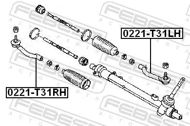 FEBEST Tie Rod End (0221-T31LH)