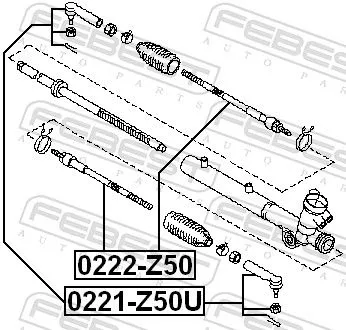 FEBEST Tie Rod End (0221-Z50U)