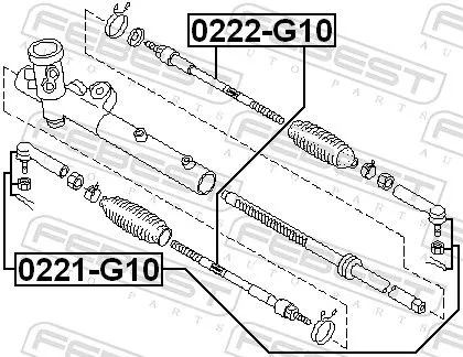 FEBEST Inner Tie Rod (0222-G10)