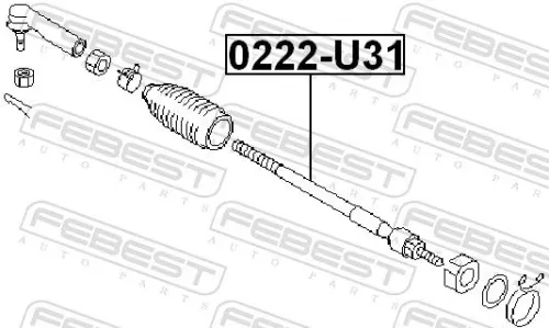 FEBEST Inner Tie Rod (0222-U31)