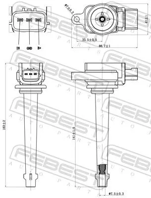 FEBEST Ignition Coil (02640-004)