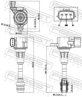 FEBEST Ignition Coil (02640-006)