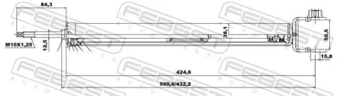 FEBEST Shock Absorber (02650906R)