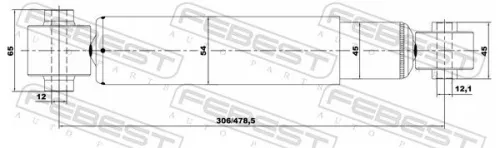 FEBEST Shock Absorber (02650920R)