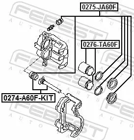 FEBEST Guide Bolt, brake caliper (0274-A60F-KIT)