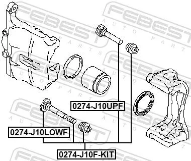 FEBEST Guide Bolt, brake caliper (0274-J10F-KIT)