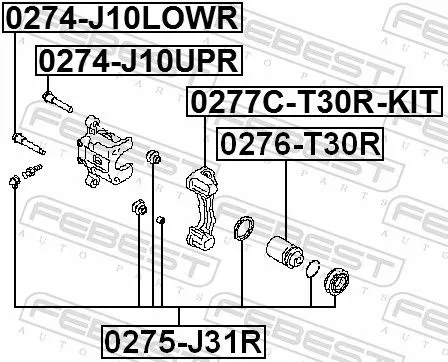 FEBEST Guide Bolt, brake caliper (0274-J10UPR)
