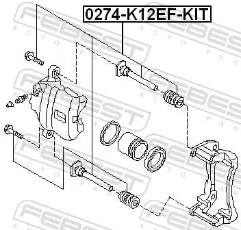 FEBEST Guide Bolt, brake caliper (0274-K12EF-KIT)