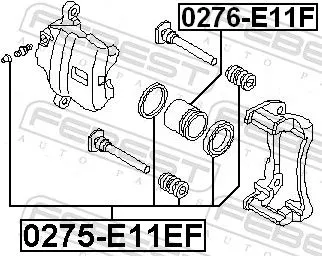 FEBEST Repair Kit, brake caliper (0275-E11EF)