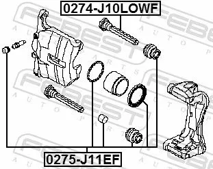 FEBEST Repair Kit, brake caliper (0275-J11EF)