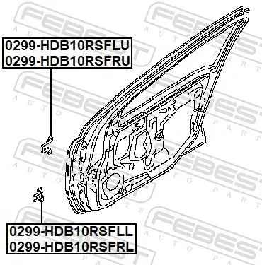 FEBEST Door Hinge (0299-HDB10RSFRU)