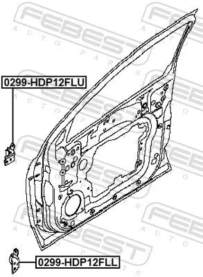 FEBEST Door Hinge (0299-HDP12FLU)