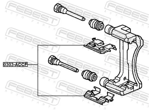 FEBEST Accessory Kit, disc brake pad (0303-ACCF)