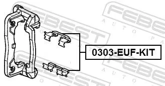 FEBEST Accessory Kit, disc brake pad (0303-EUF-KIT)