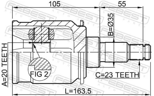 FEBEST Joint Kit, drive shaft (0311-RELHR)