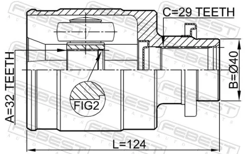 FEBEST Joint Kit, drive shaft (0311-YF4R)