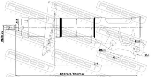 FEBEST Shock Absorber (03110-001FR)