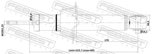 FEBEST Shock Absorber (03110-003R)