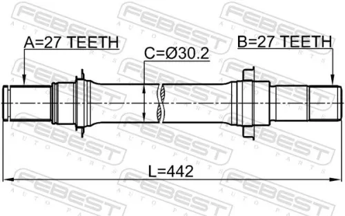 FEBEST Drive Shaft (0312-CL7ATRH)