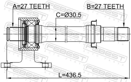 FEBEST Drive Shaft (0312-CRATRH)