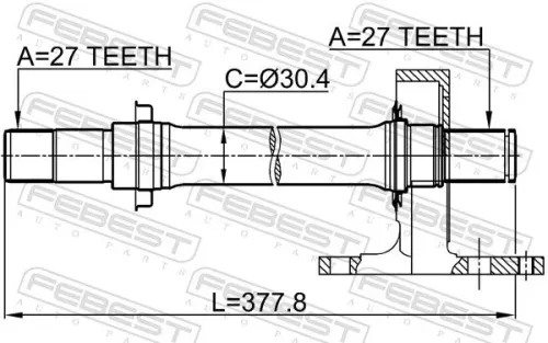 FEBEST Drive Shaft (0312-CRVATRH)