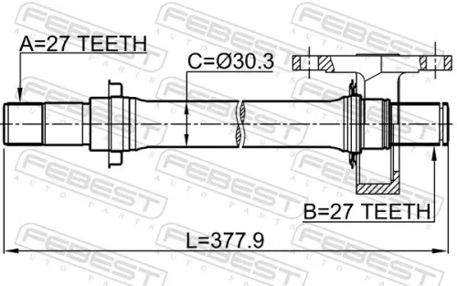 FEBEST Drive Shaft (0312-FKMTRH)